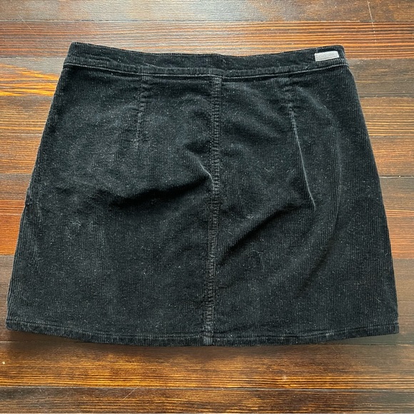Sneak Peek Corduroy Black Mini Skirt - Picture 4 of 6